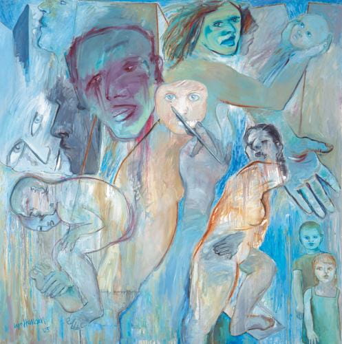 <em>O Golden Child</em>. 2005, oil, 183x183cm.