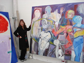 Lys hansen in her studio